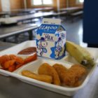 A school lunch tray