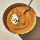 bowl of creamy orange soup