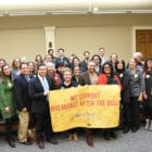 Rise and Shine MA coalition Breakfast After the Bell Lobby Day at the State House on March 6, 2019. (Courtesy Catherine Drennan)