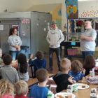 FoodCorps Service Member, Katie Struth and local fishermen