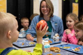 The cafeteria at Wings Park Elementary in Iowa