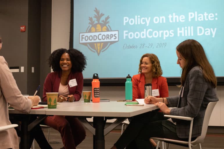 Morgan McGhee, FoodCorps' Director of School Nutrition Leadership, and Laura Hatch, FoodCorps' Senior Director of reWorking Lunch