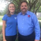 Service Member Amber Ellis and Child Nutrition Director Robert Parker