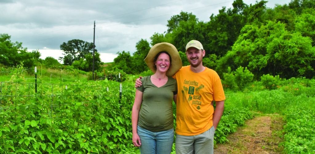 Natasha Hegmann and Pete Kerns on their farm