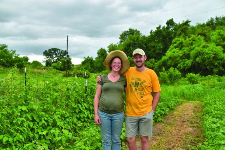 Natasha Hegmann and Pete Kerns on their farm